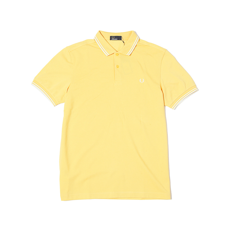 TWIN TIPPED FRED PERRY SHIRTS - CORN SILK
