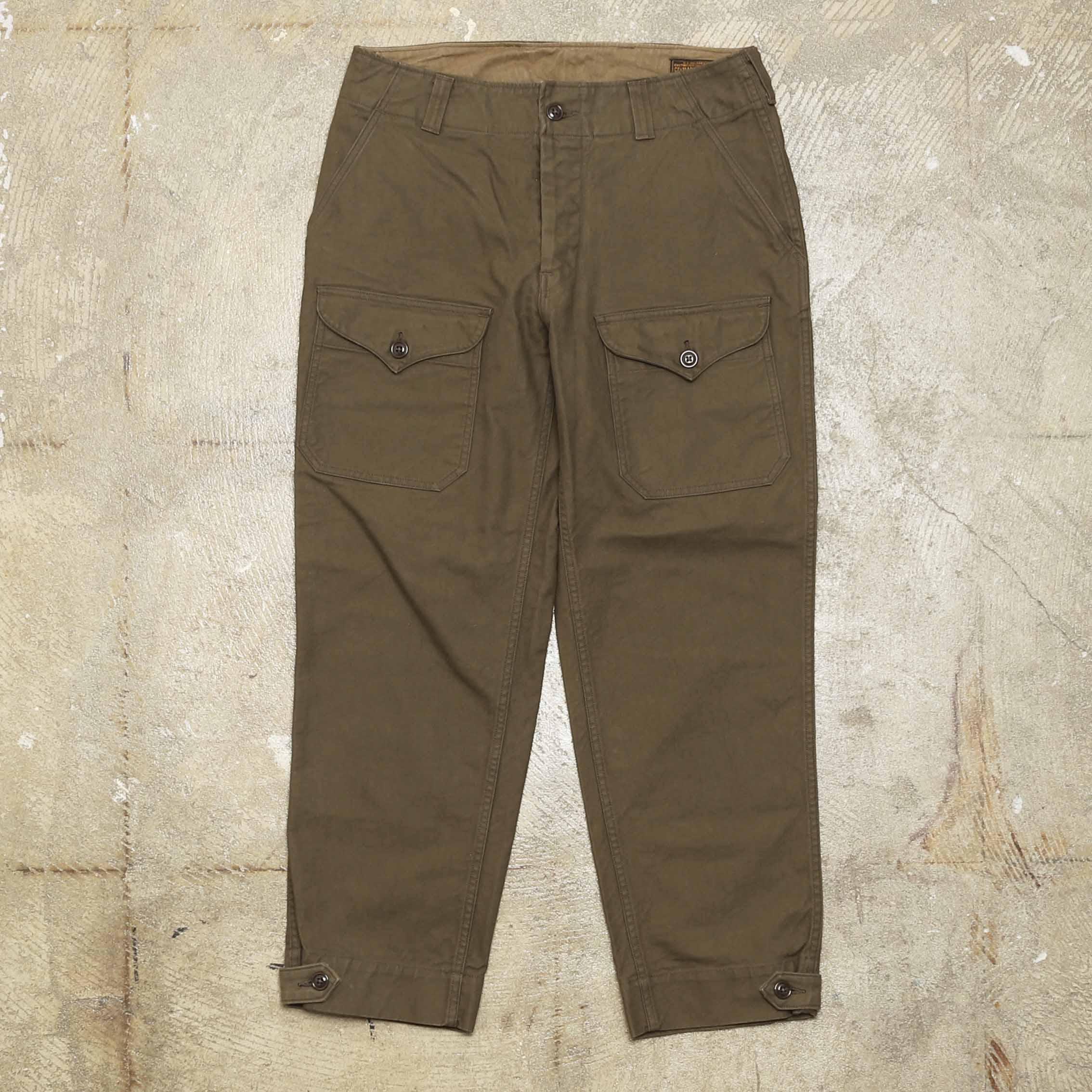 FREEWHEELERS UNION SPECIAL OVERALLS CIVILIAN CREW MILITARY PANTS - OLIVE