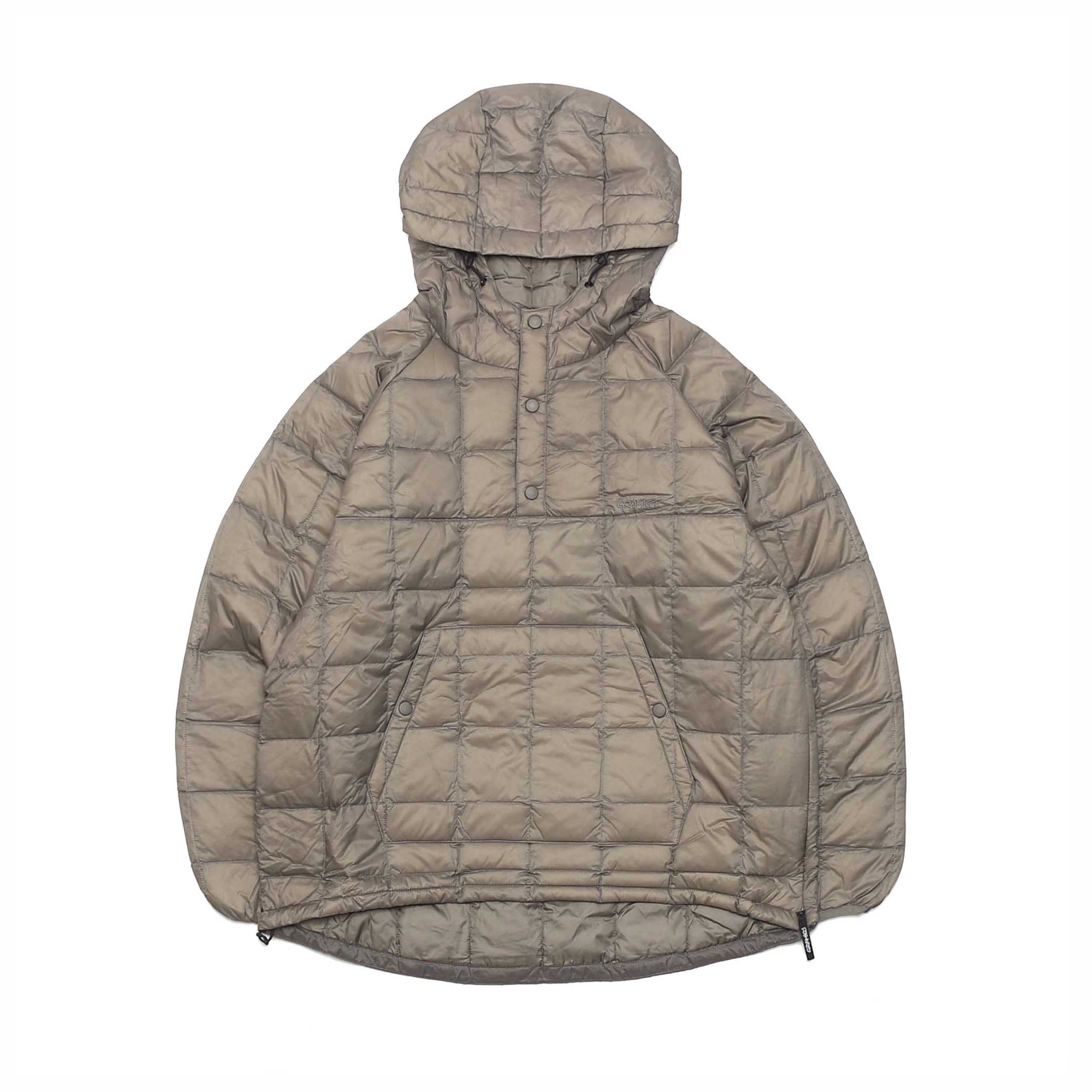 X TAION DOWN PULLOVER JACKET - STONE GREY