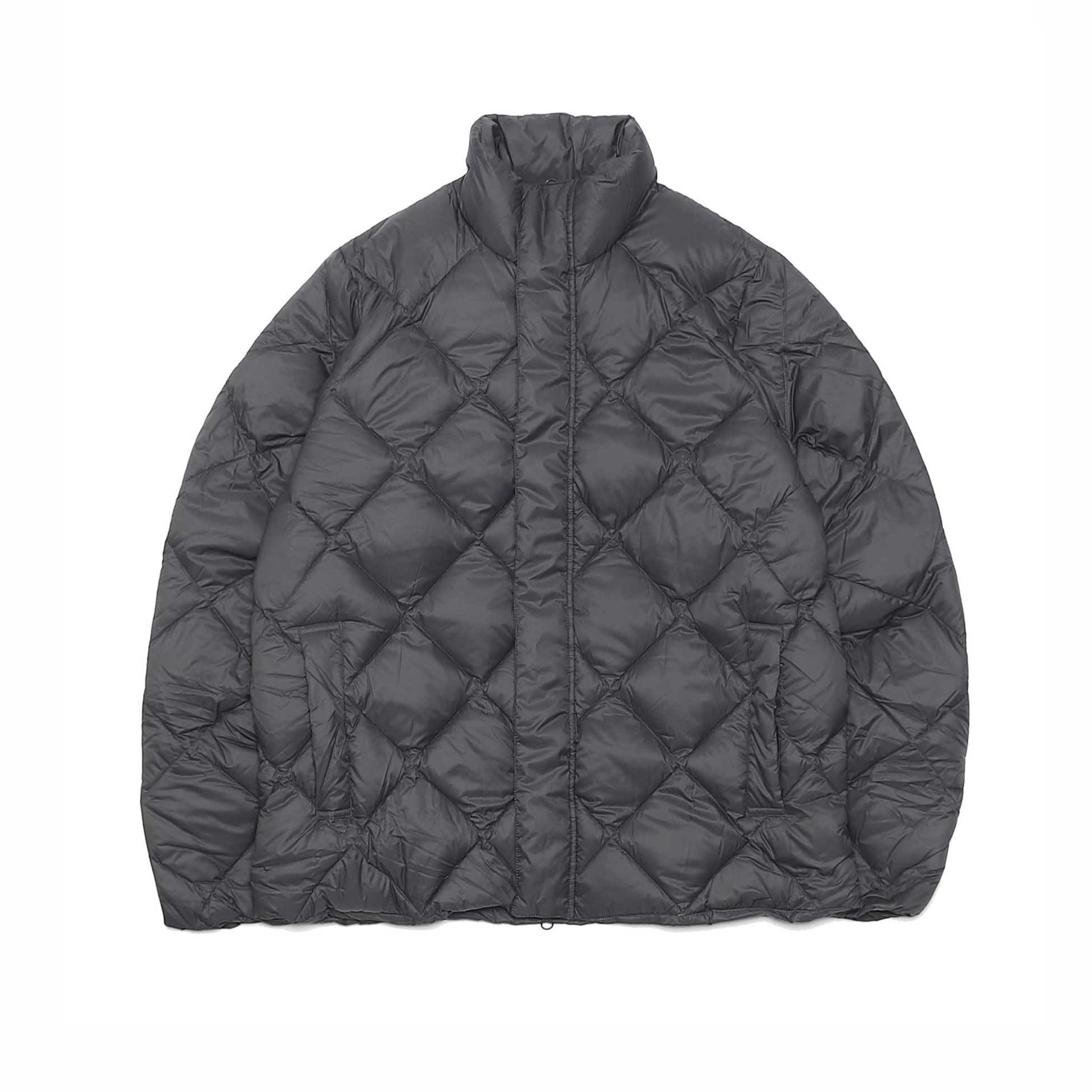CITY PACKABLE HIGH NECK DOWN JACKET - CHARCOAL