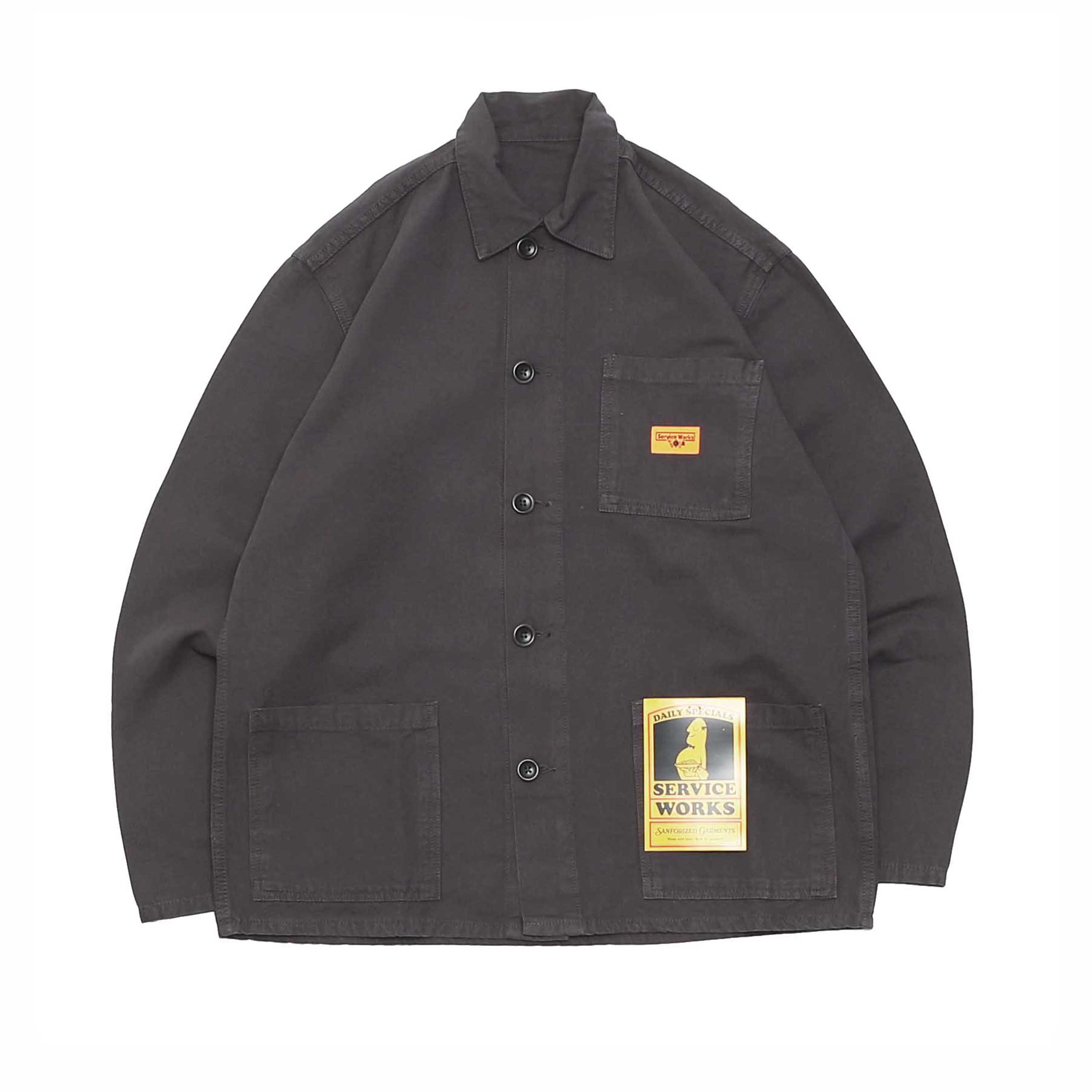 CANVAS COVERALL JACKET - GREY