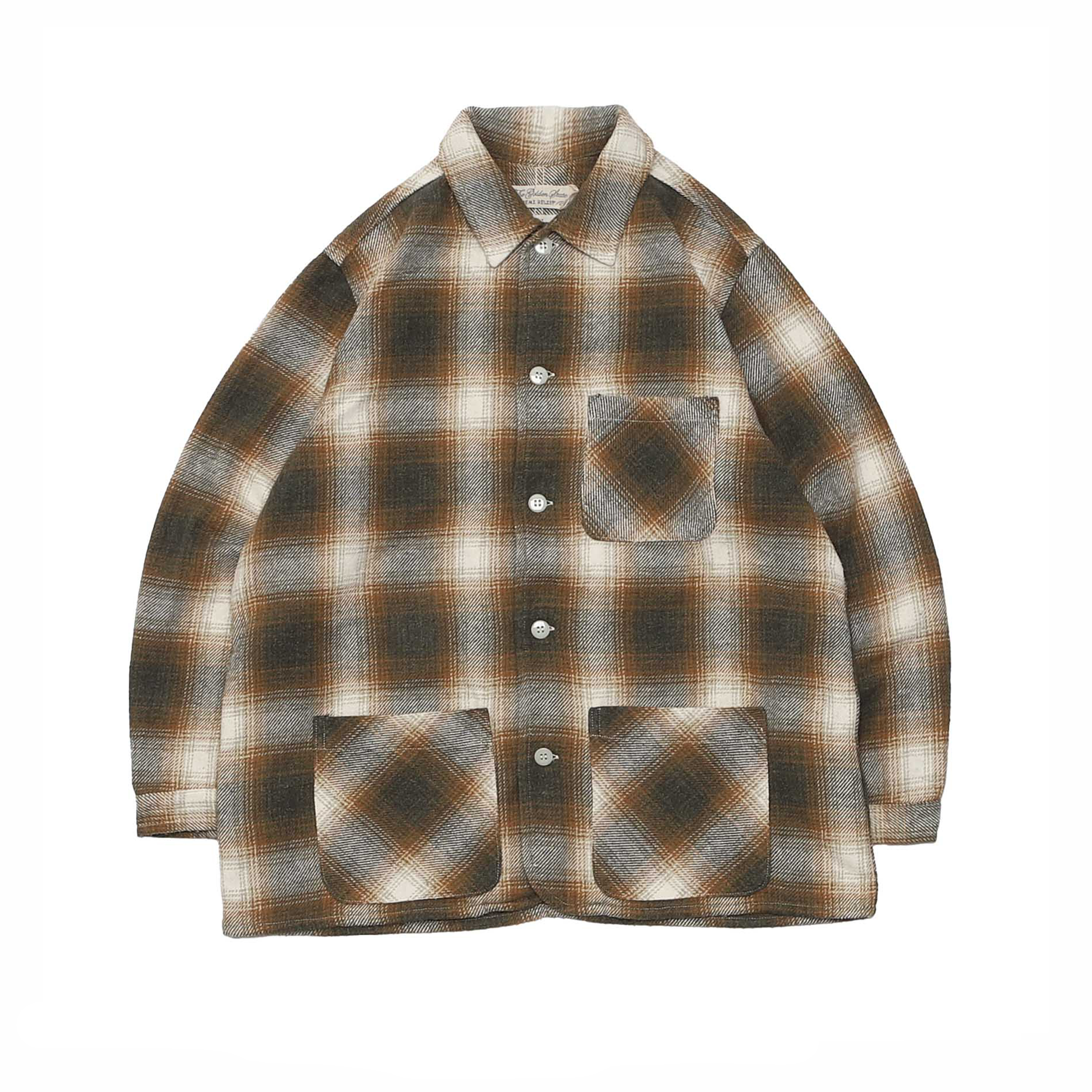 JAZZ NEP CHECKED COVERALL SHIRT - GREEN