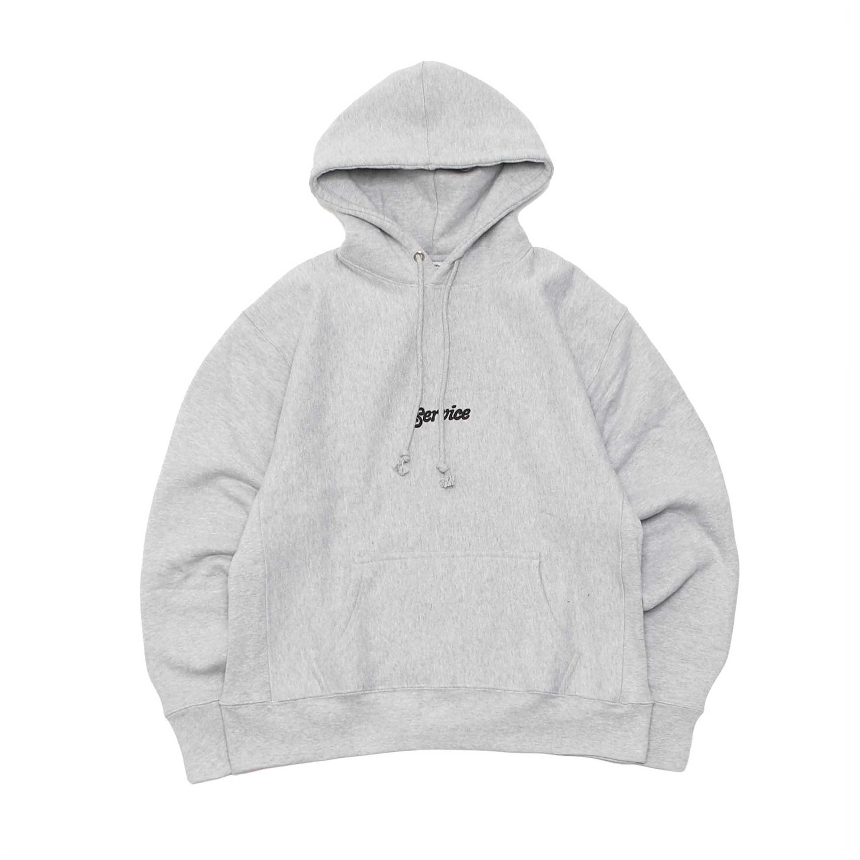 12OZ SERVICE EMBROIDERED HOODIE - GRAY