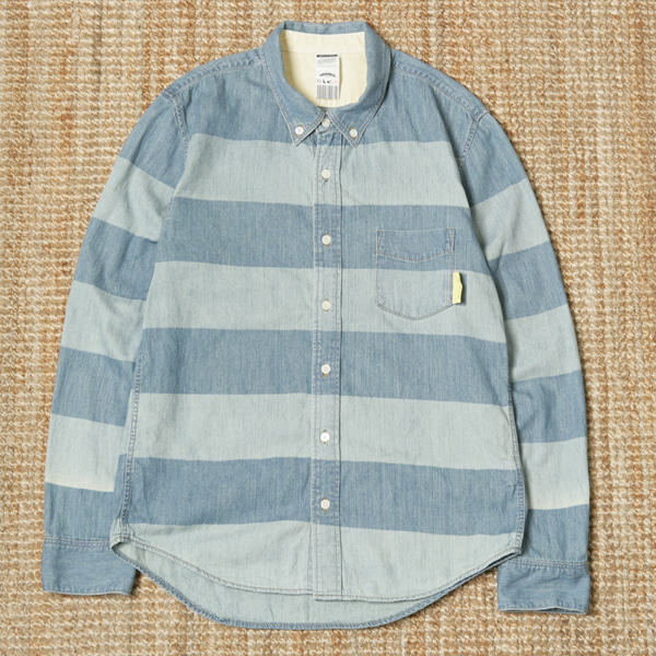 WORLD WORKERS DENIM COLOR BLOCK SHIRTS