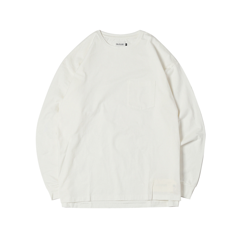 SOLID COLOR L/S TEE - WHITE