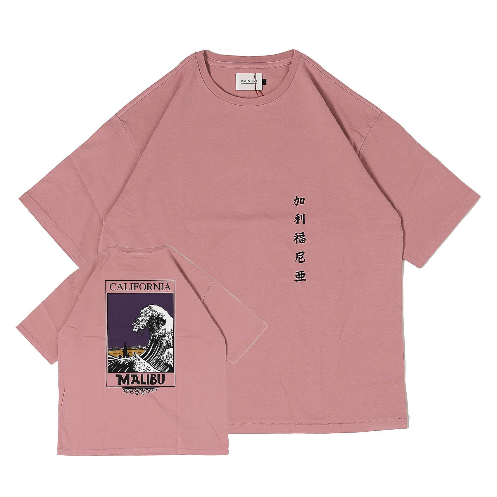 CALIFORNIA WAVE T-SHIRT - OLD PINK