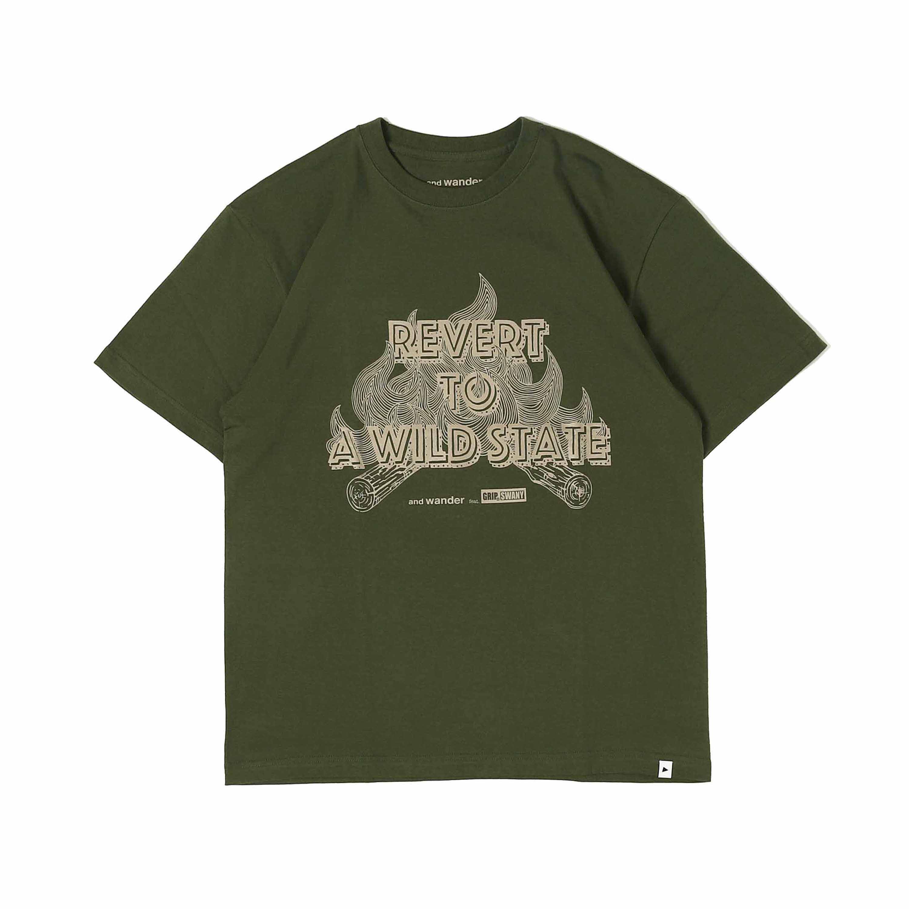 X GRIP SWANY AND WANDER RINTED S/S TEE - GREEN