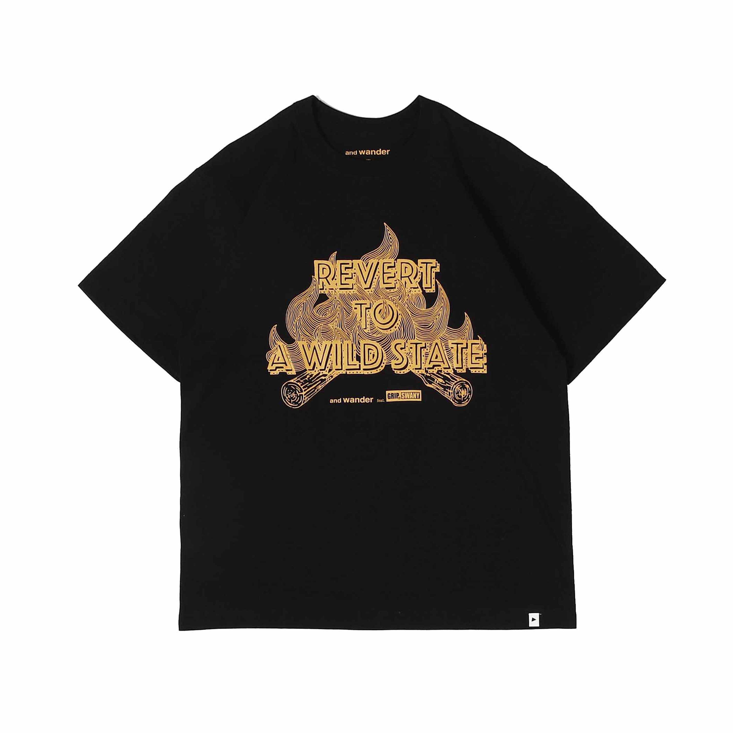 X GRIP SWANY AND WANDER RINTED S/S TEE - BLACK