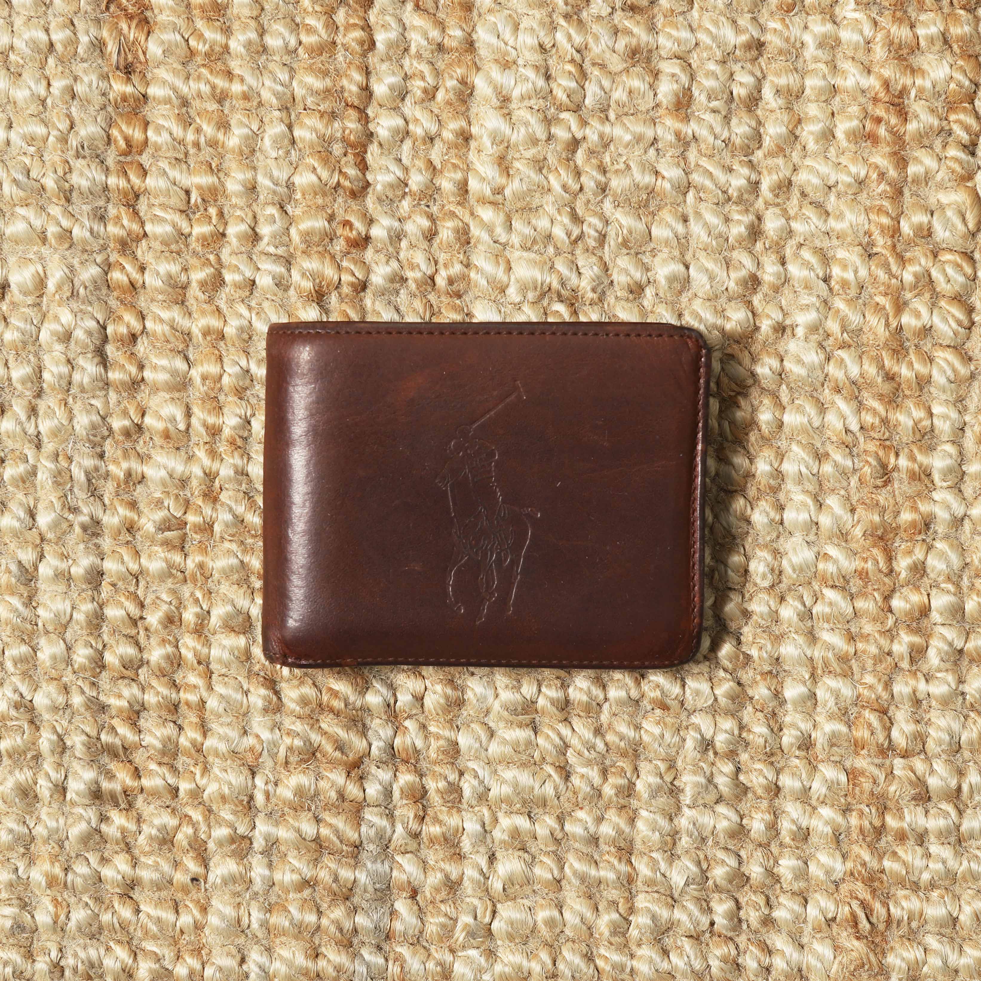 POLO BY RALPH LAUREN LEATHER WALLET - BROWN
