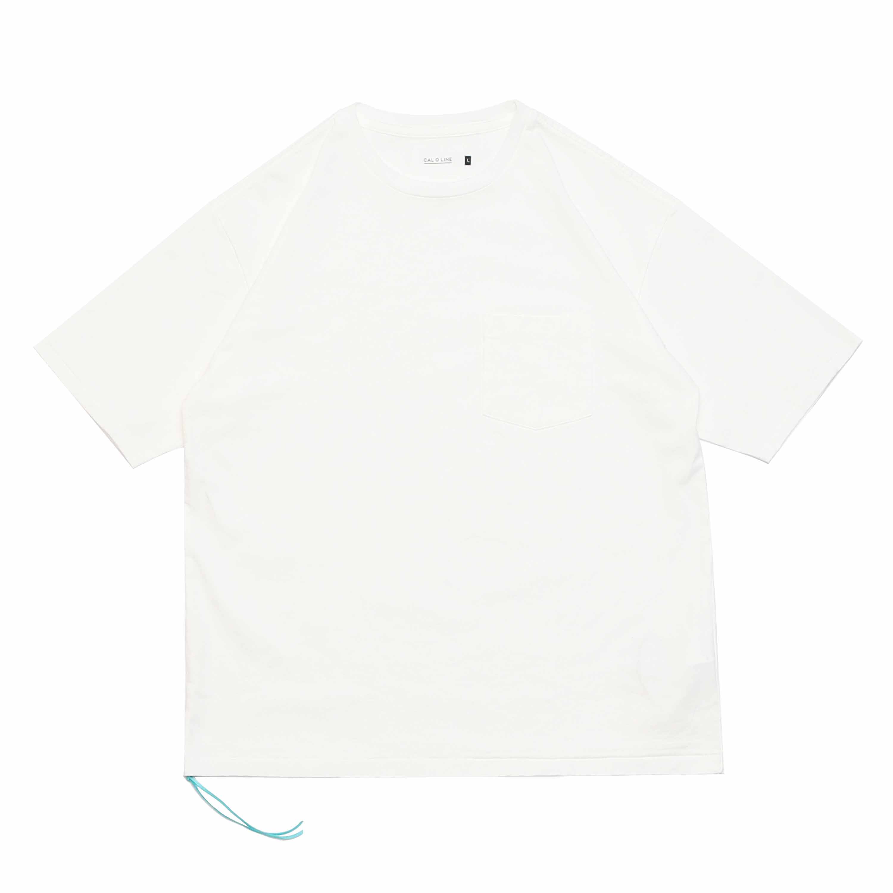 SOLID COLOR POCKET TEE - WHITE