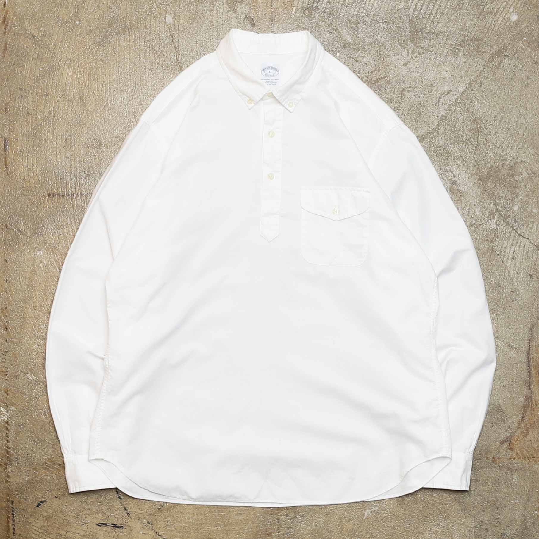 BROOKS BROTHERS PULLOVER SHIRTS - WHITE