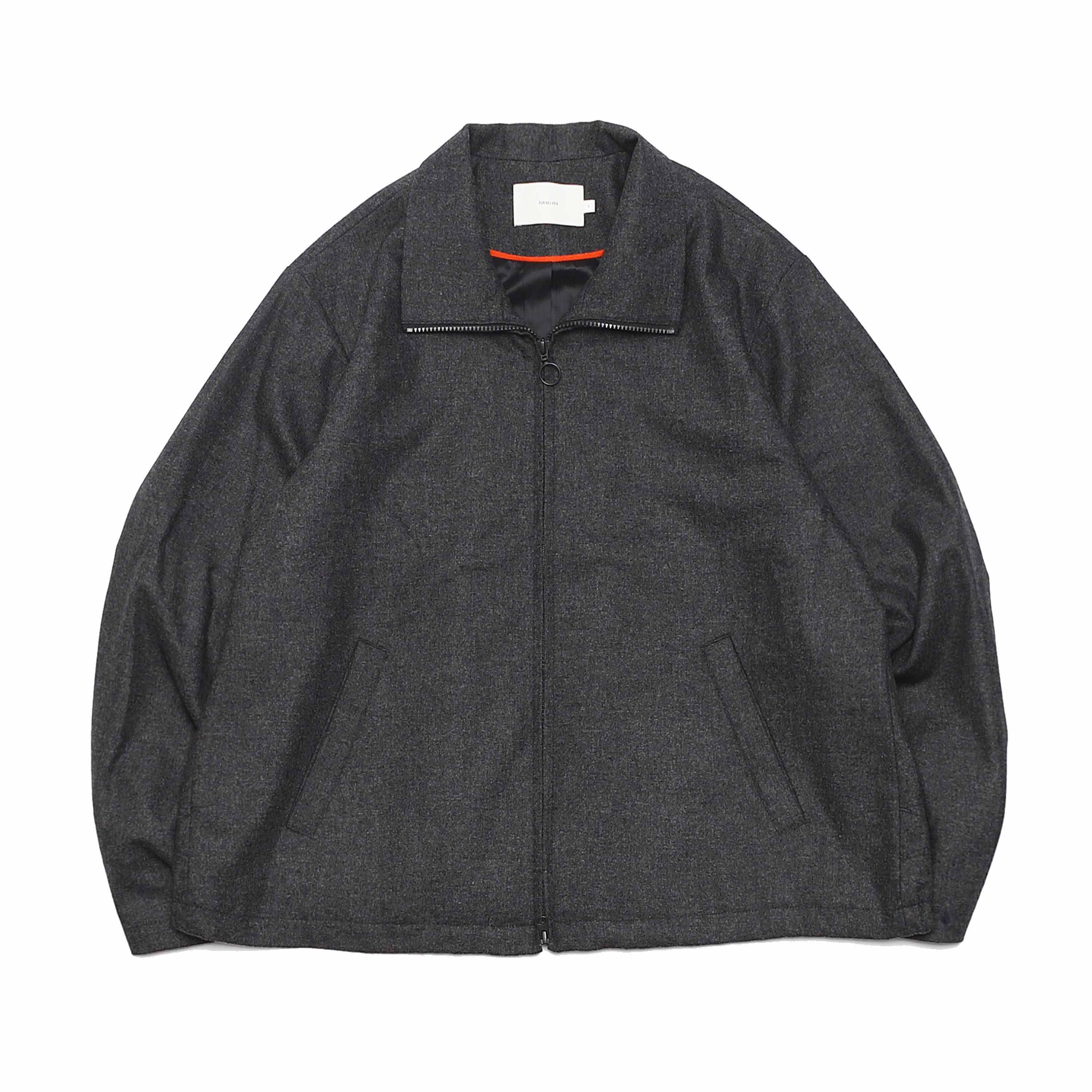 RELAXED ZIP-UP BLOUSON - CHARCOAL