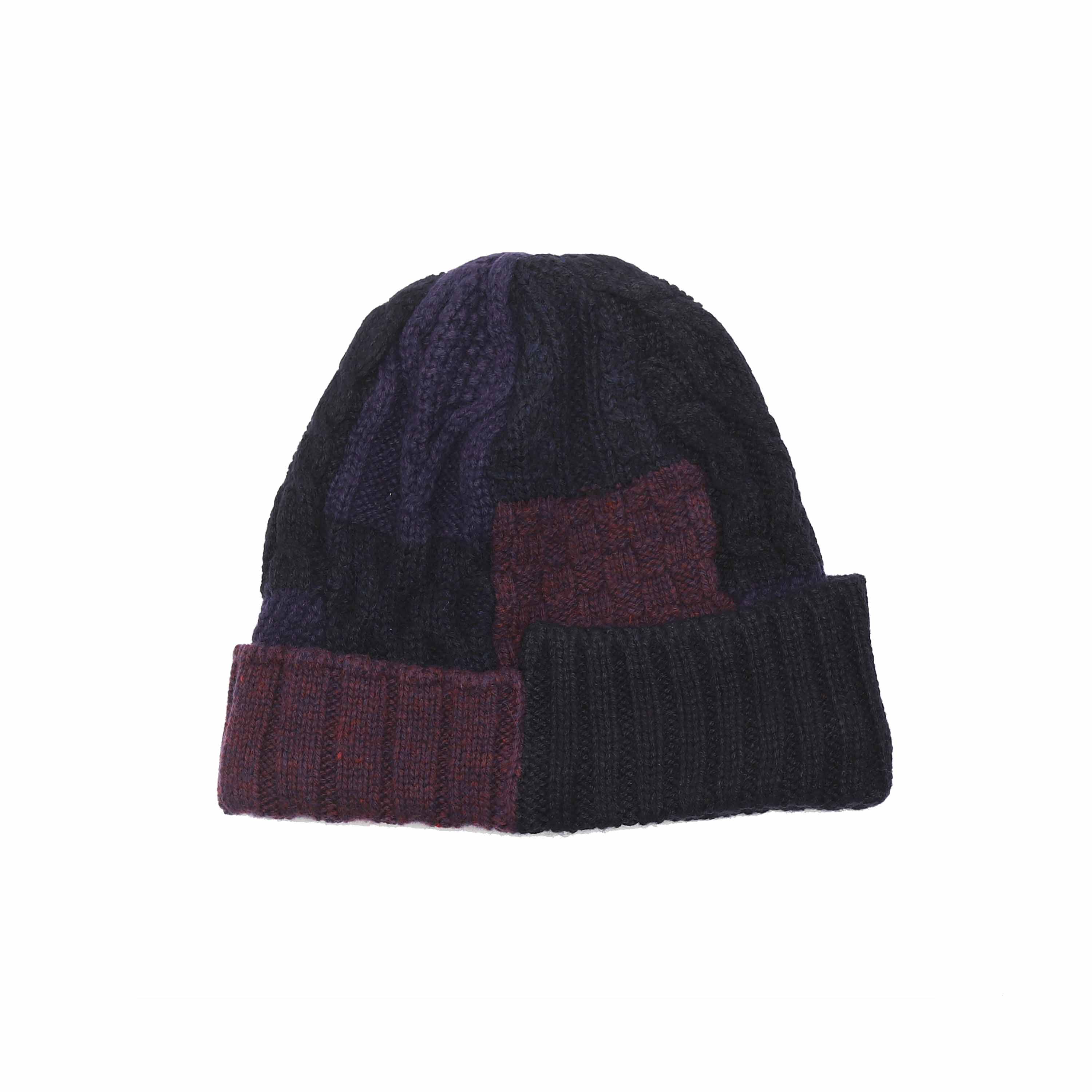 CABLE KNIT CAP - NAVY