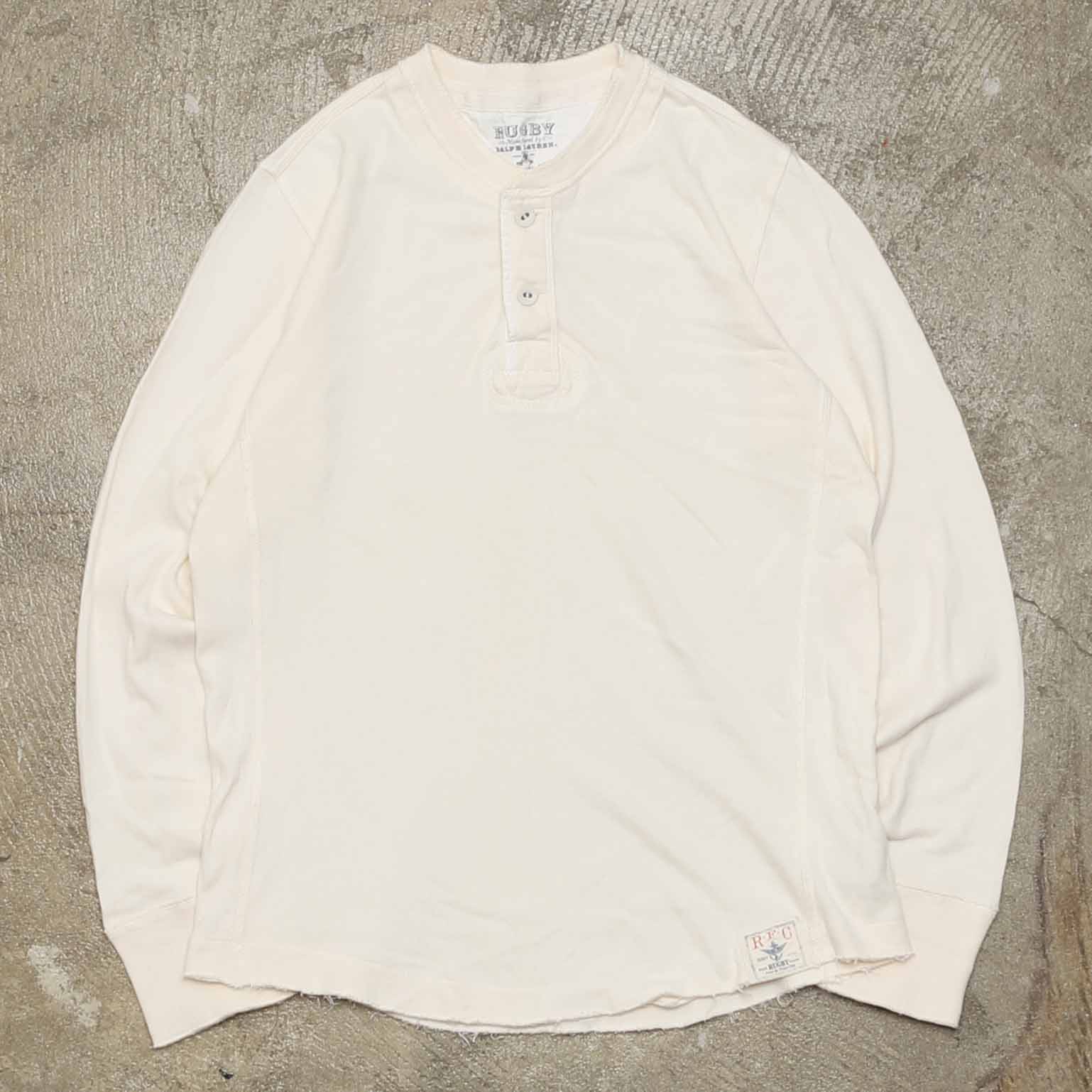 POLO RALPH LAUREN RUGBY HENLEY NECK L/S - NATURAL