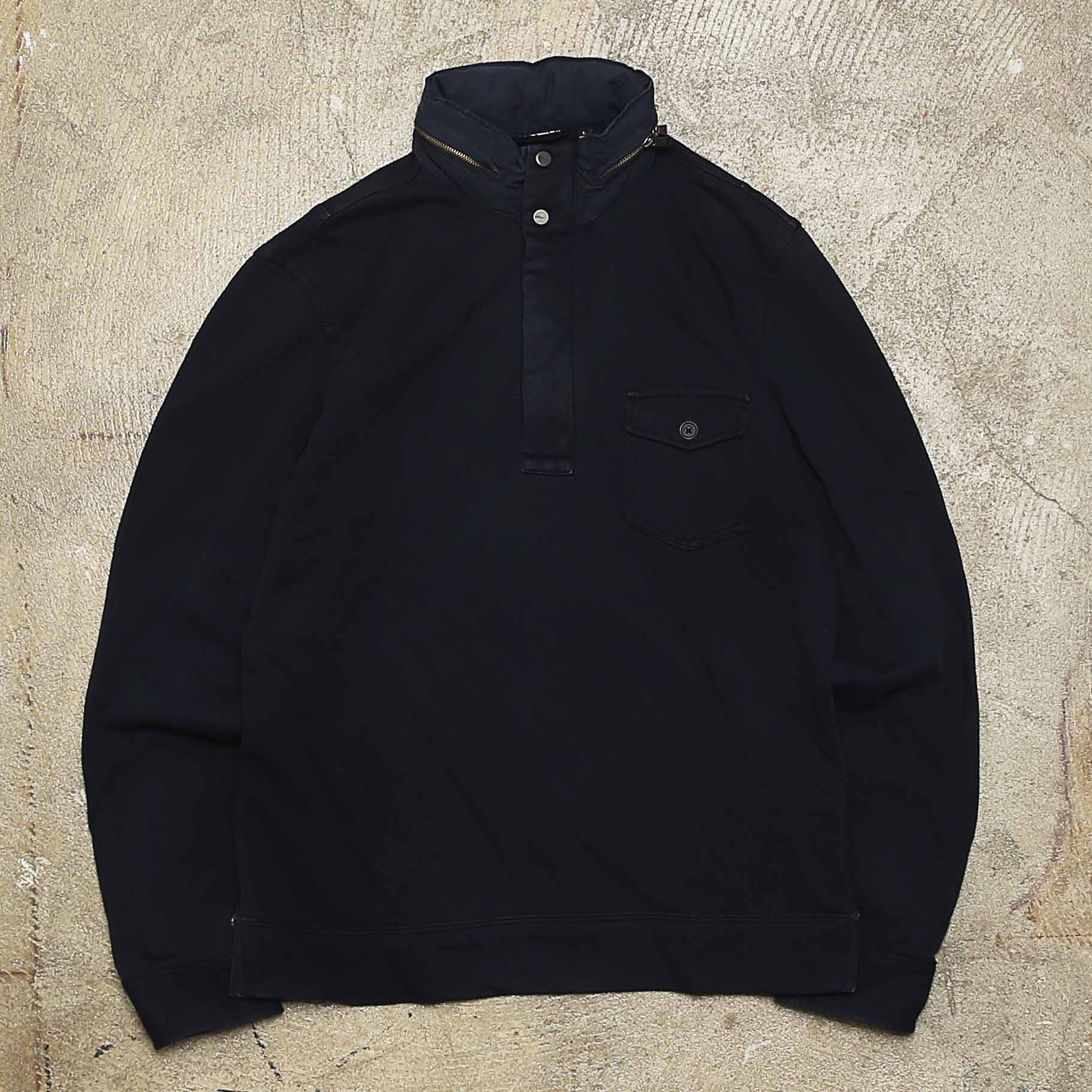 POLO RALPH LAUREN HOODED L/S PULLOVER - NAVY