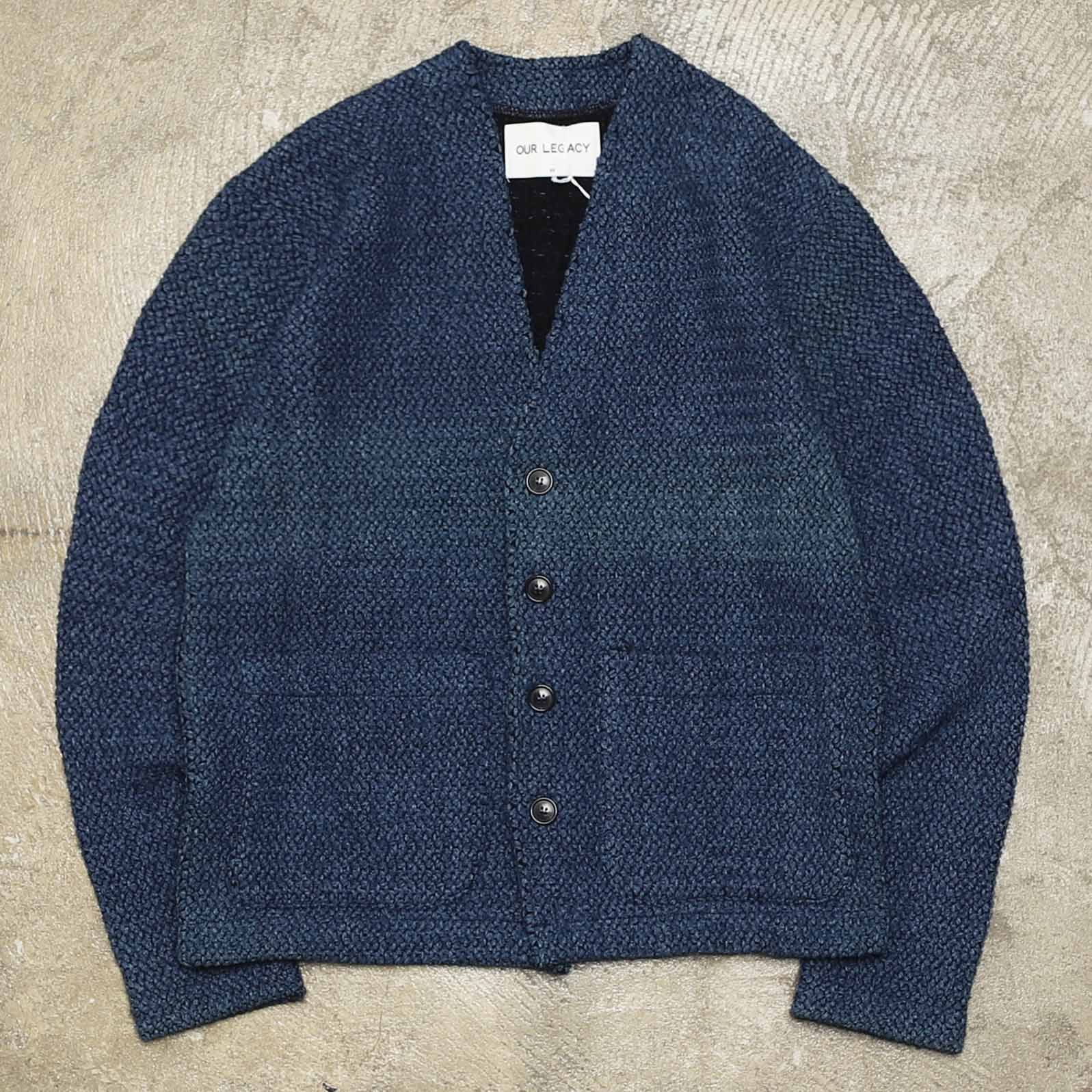 OUR LEGACY HEAVY CT CARDIGAN - BLUE