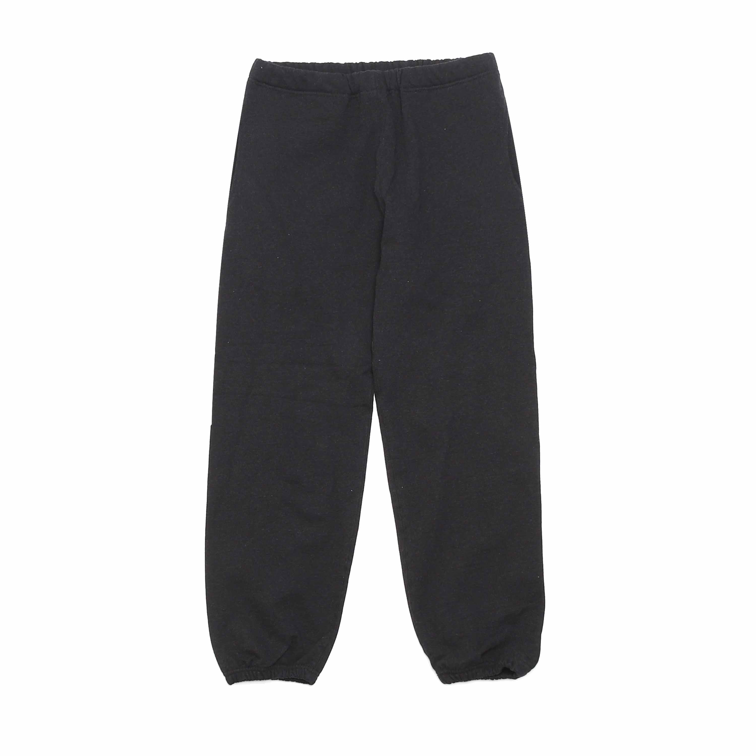 RECYCLED COTTON SWEAT PANTS - BLACK
