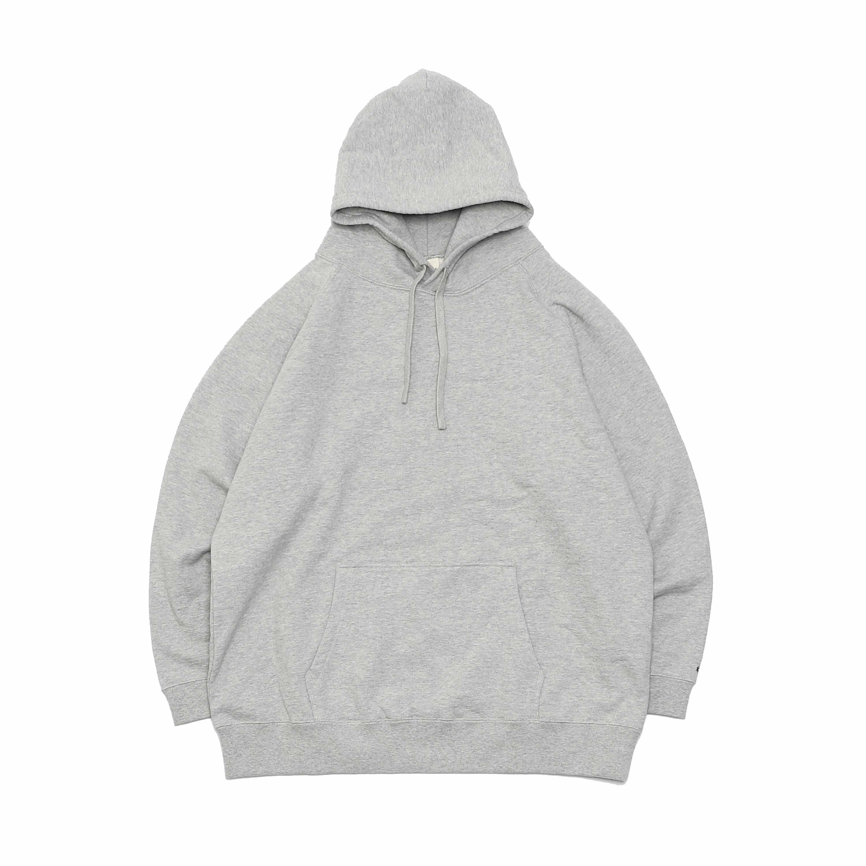 RECYCLED COTTON PULLOVER HOODIE - GREY
