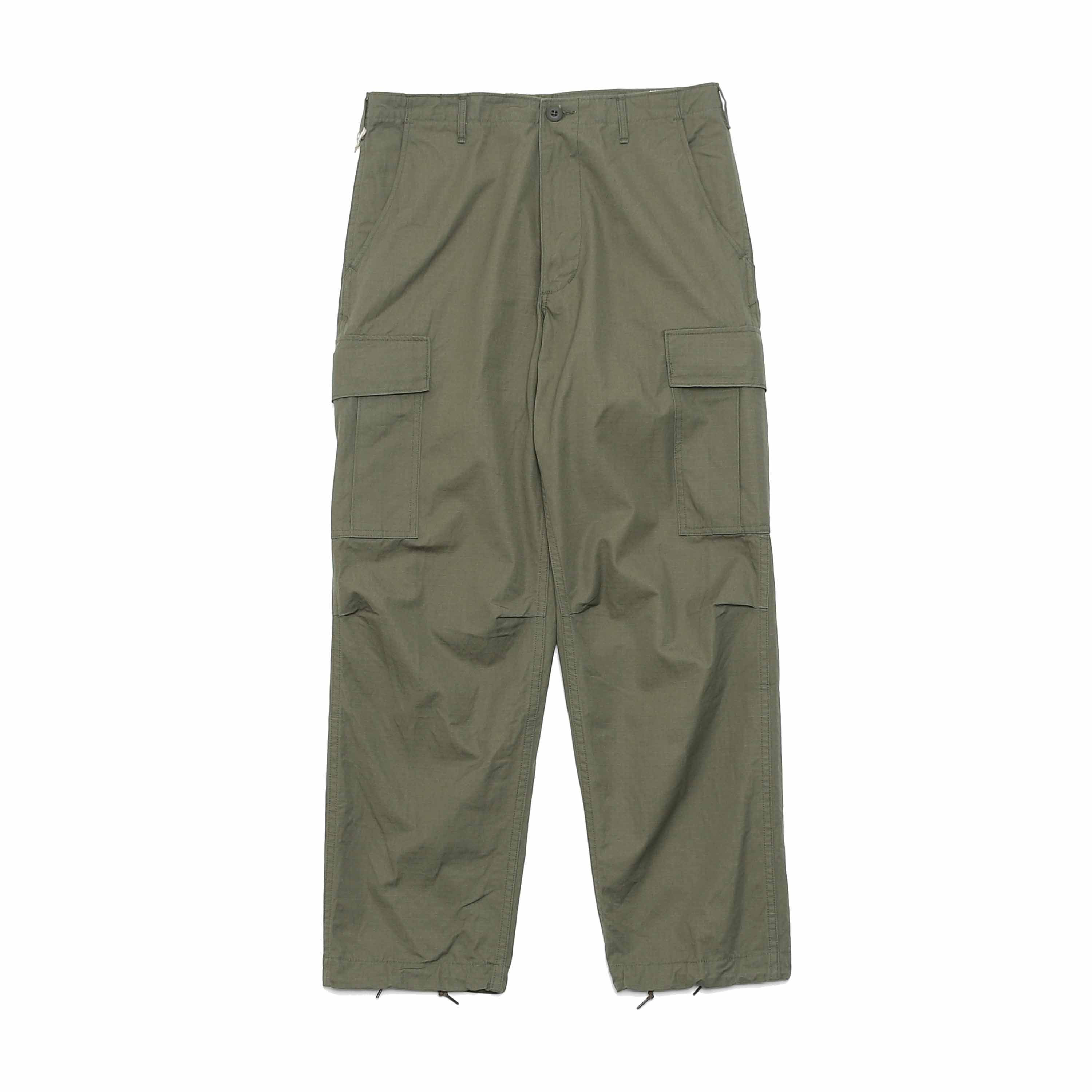 VINTAGE FIT 6 POCKET CARGO PANTS - ARMY GREEN