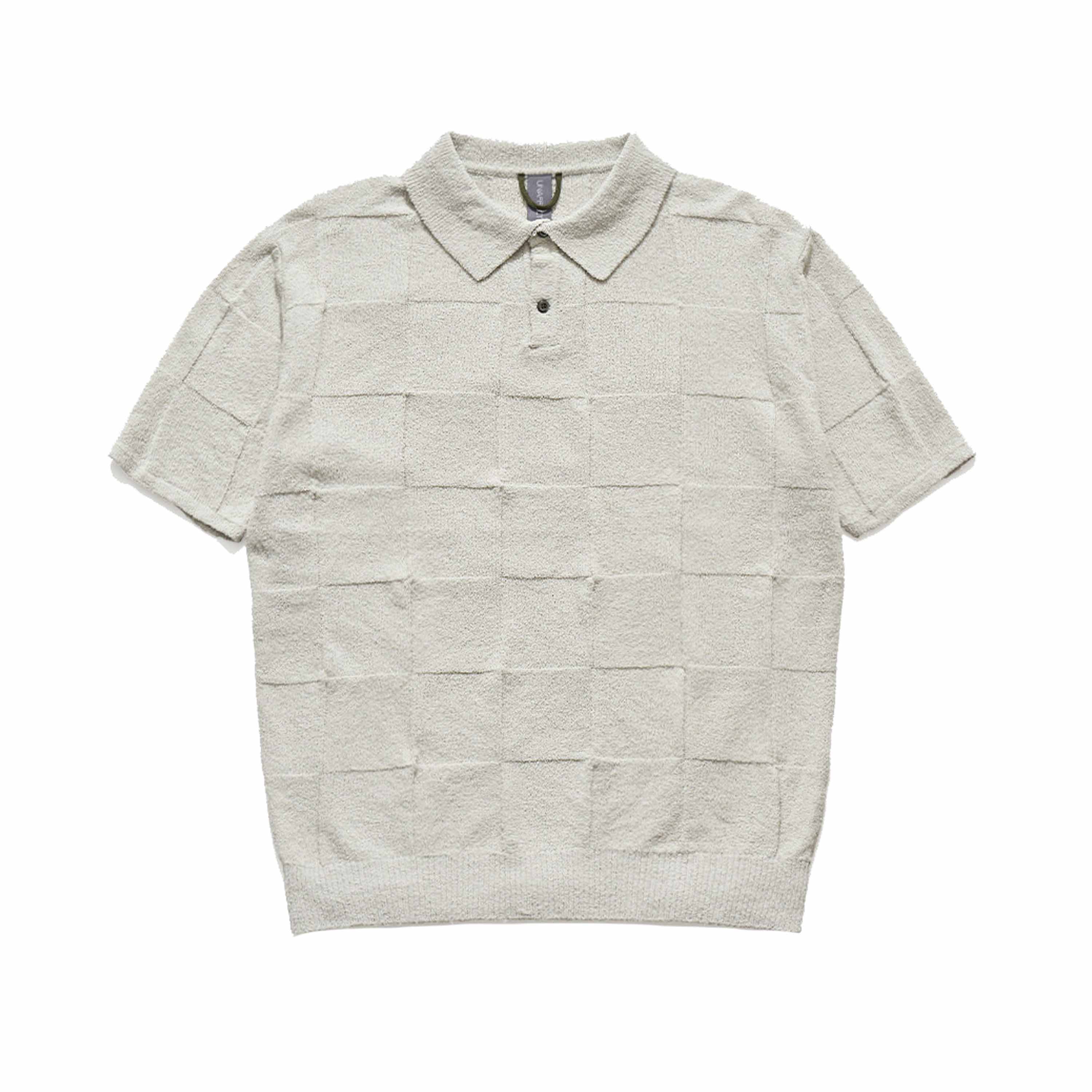 KNITTED POLO SHIRT - L.GREY