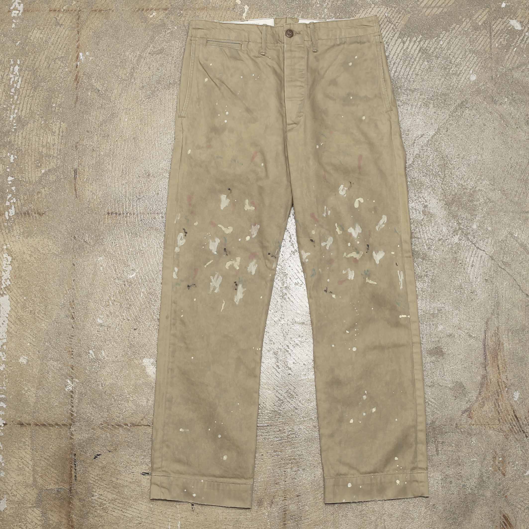 RRL PAINTED CHINO PANTS - BEIGE