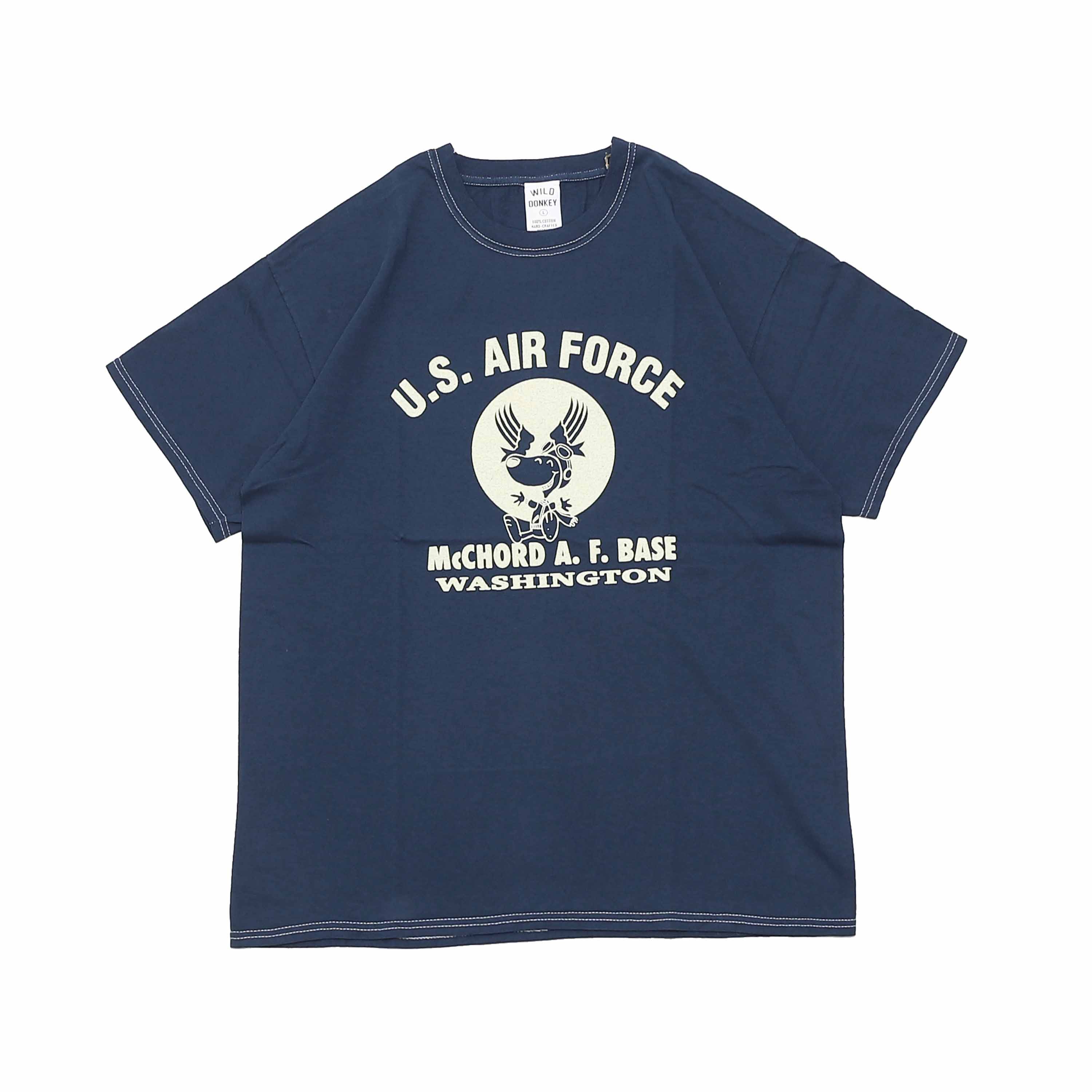 T-AIR FORCE S/S TEE - DYED BLUE