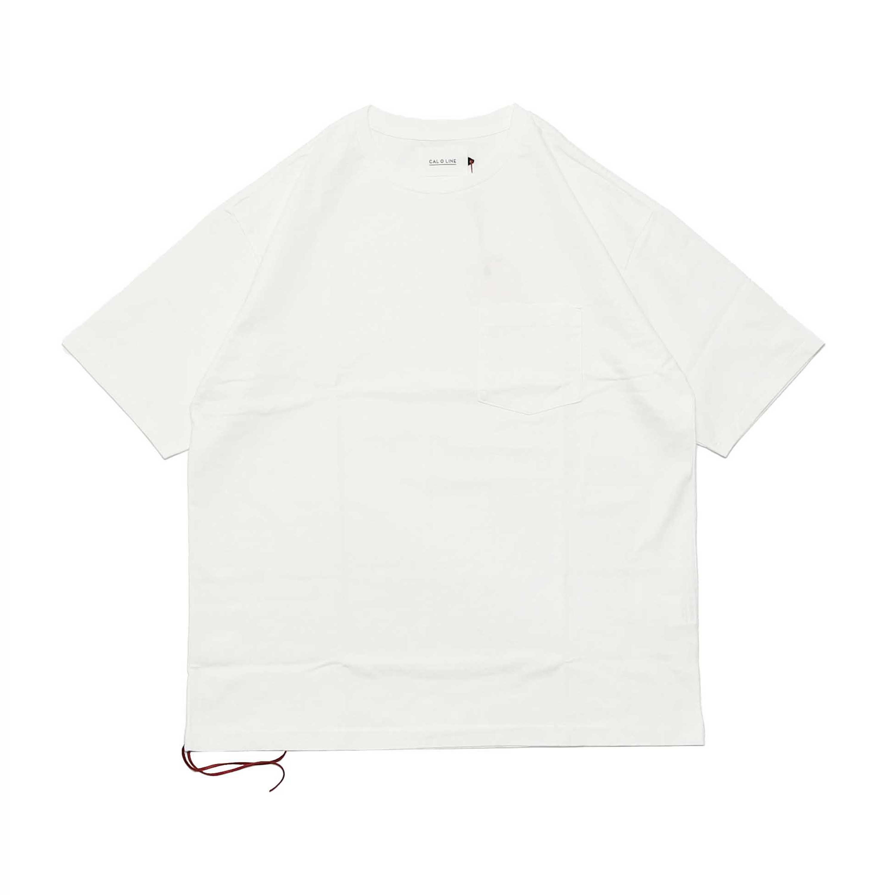 SOLID COLOR POCKET TEE - WHITE B