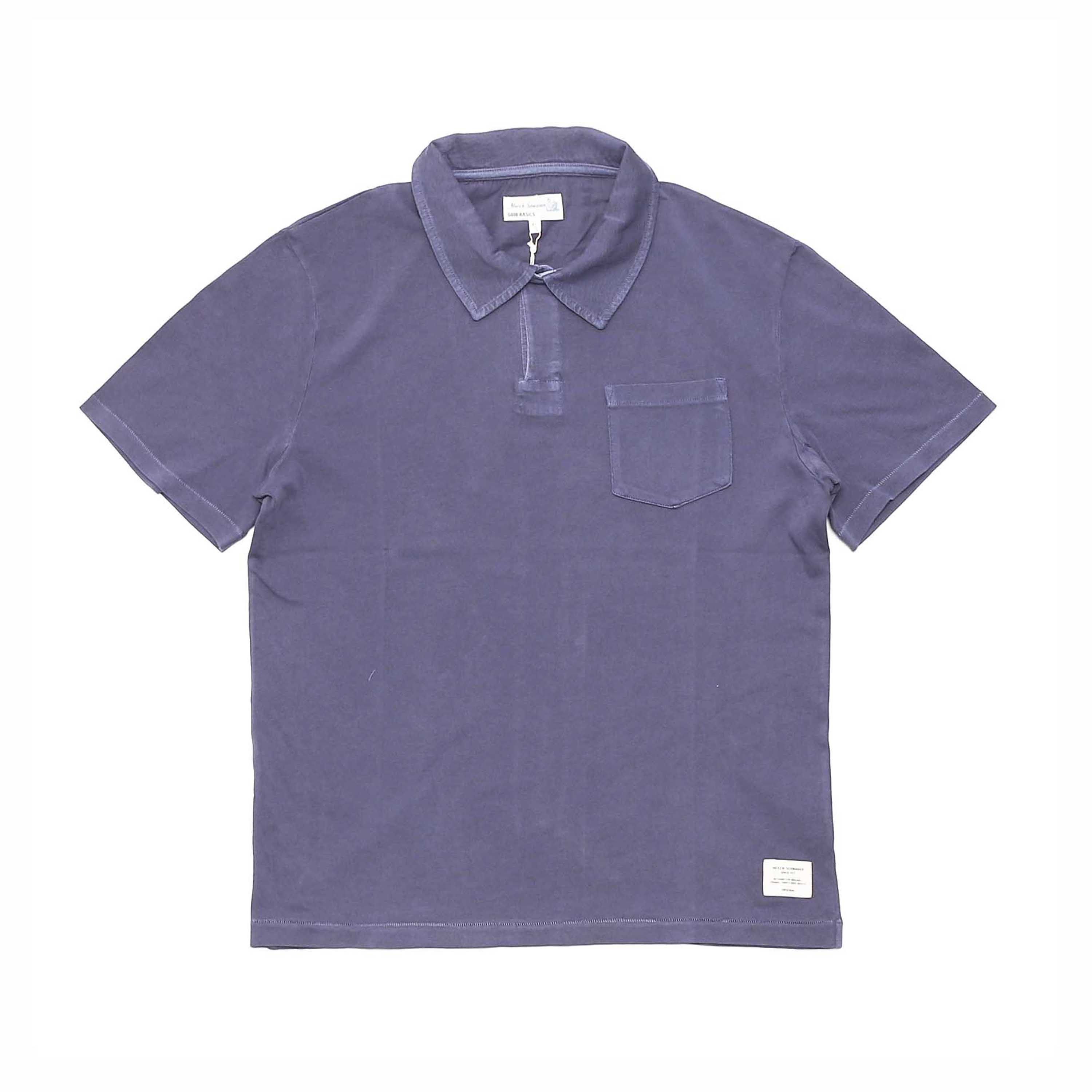 CLASSIC FIT WASHED POLO SHIRT(PLP04) - PURPLE BLUE