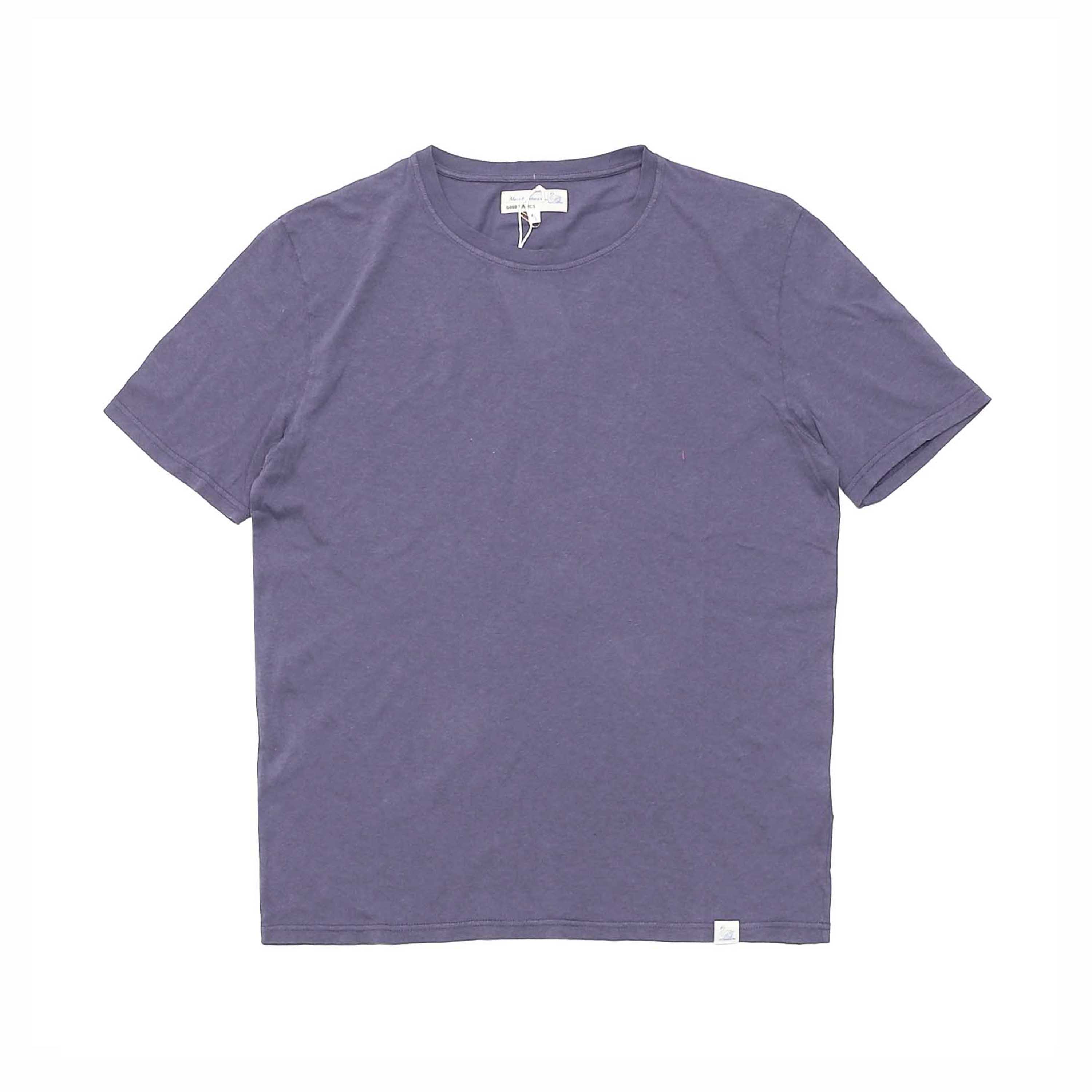 RELAXED FIT WASHED T-SHIRT(CT02VJ) - PURPLE BLUE